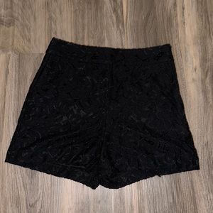 Black Lace Shorts